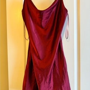 Altar'd State Rich Red Satin Dress